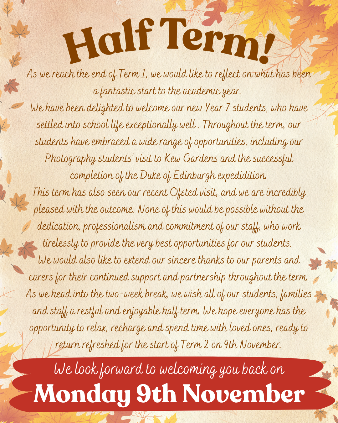 Happy Half Term